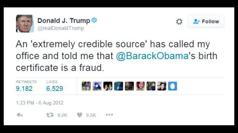 Trump's lies against President Obama