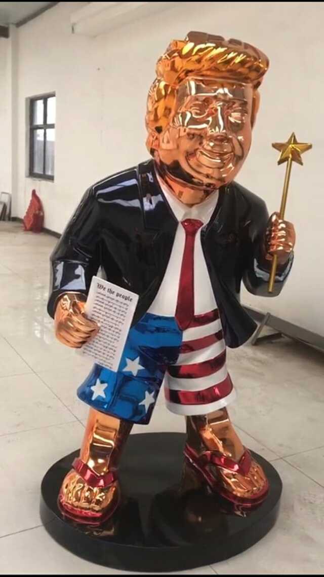 #2 Golden calf statue of Trump at CPAC