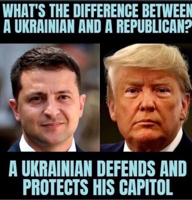 Ukranian defends his capitol not like the GOP