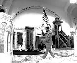 Imam Mohammed with American flag