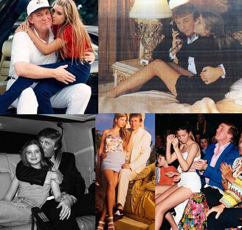 #1 a creepy montage of Trump being too intimate with daughter