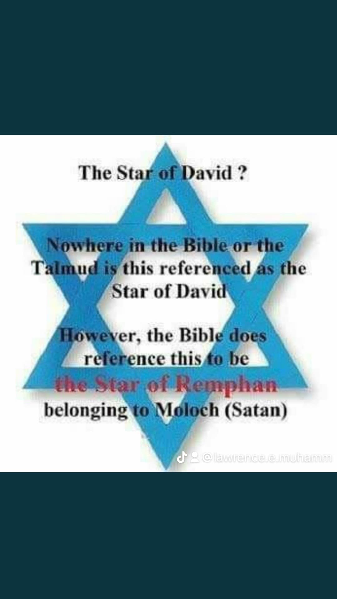 #1 a image of the Star of Zionism (Satan)