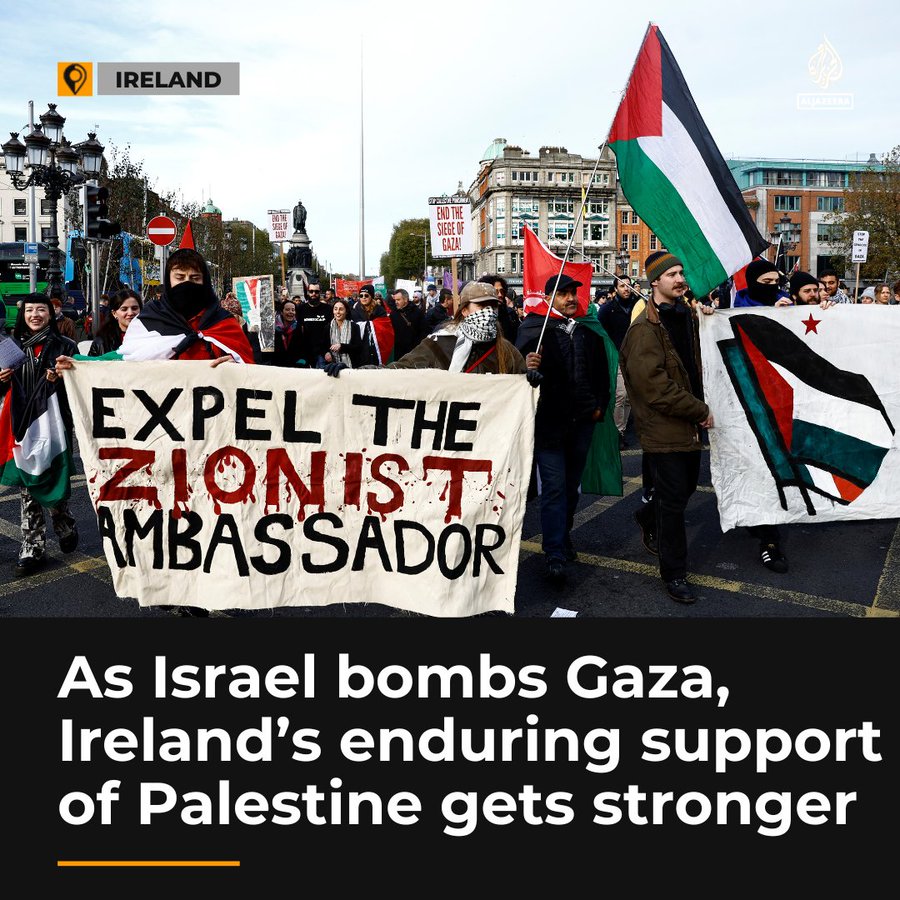 #1 a photo of Pro Palestinian march in Ireland against Israeli atrocities