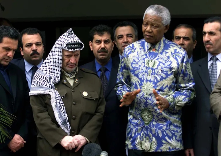 Mandela and Yassar Arafat